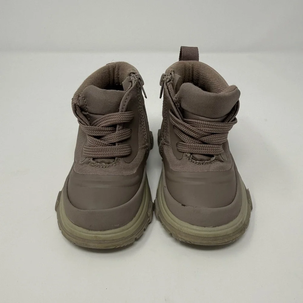 Zara Size EU20 US4.5 Brown Winter Boots Lace Up Zip Closure Kids‎